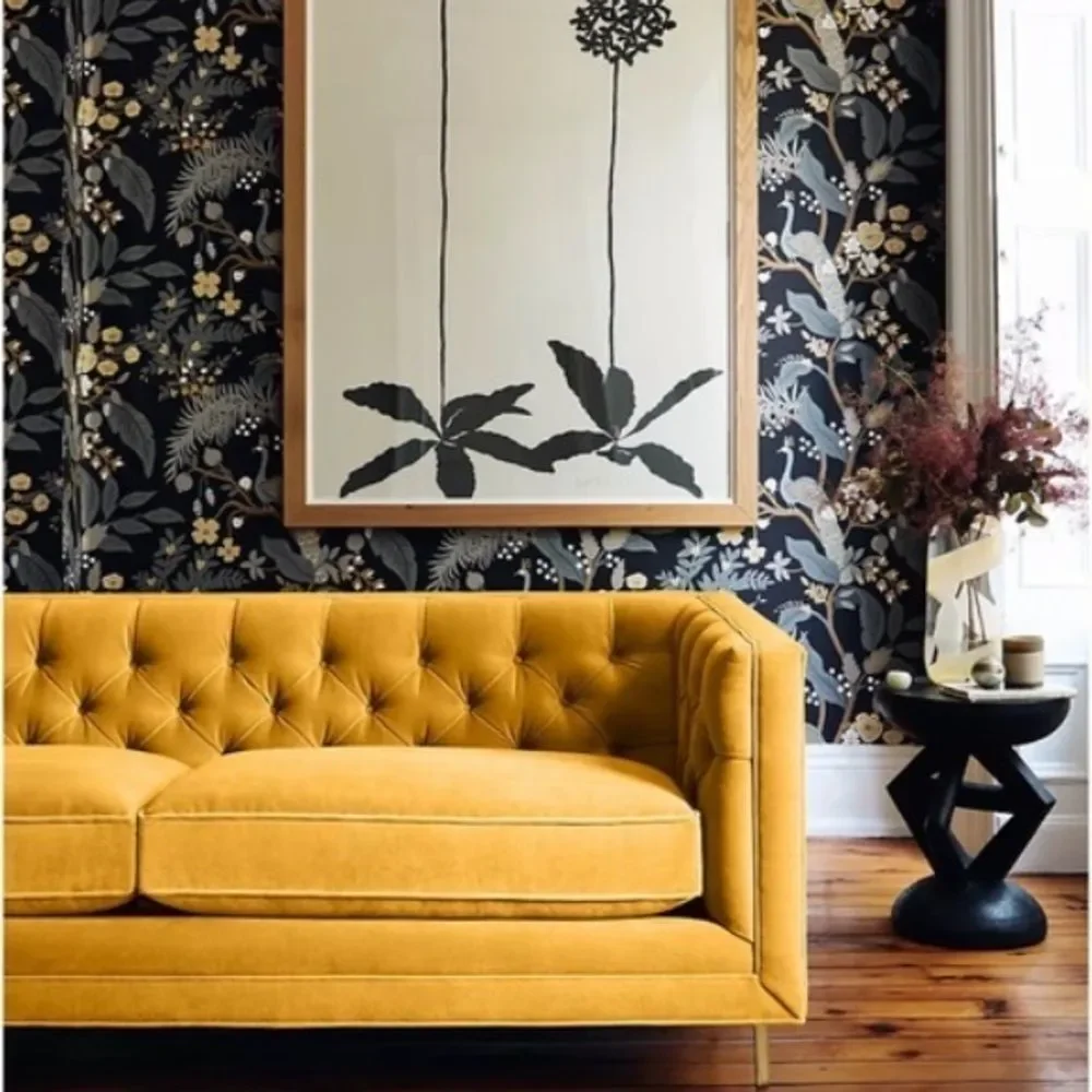 Anthropologie 1 Roll of Rifle Paper Co. Peacock Wallpaper